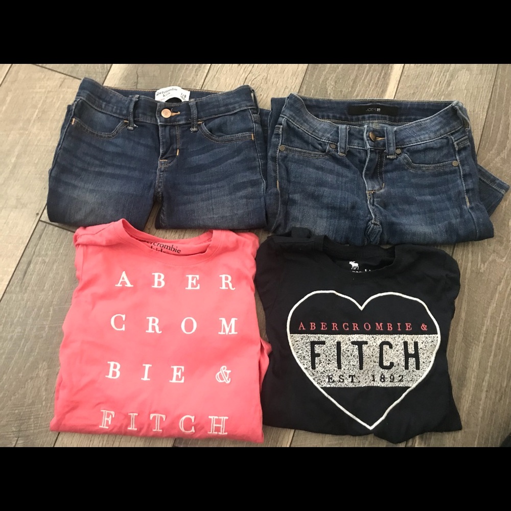 Abercrombie and joe jean lot girls medium